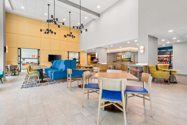 Lobby of the Hampton Inn & Suites in Intercourse, PA, owned and operated by Destiny Hospitality